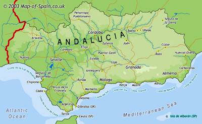 Map of Andalucia